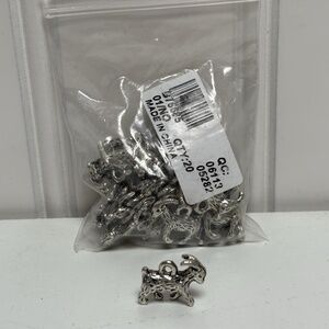 20 Pc. Goat Jewelry Crafting Craft Charms Antique Silver Tone New